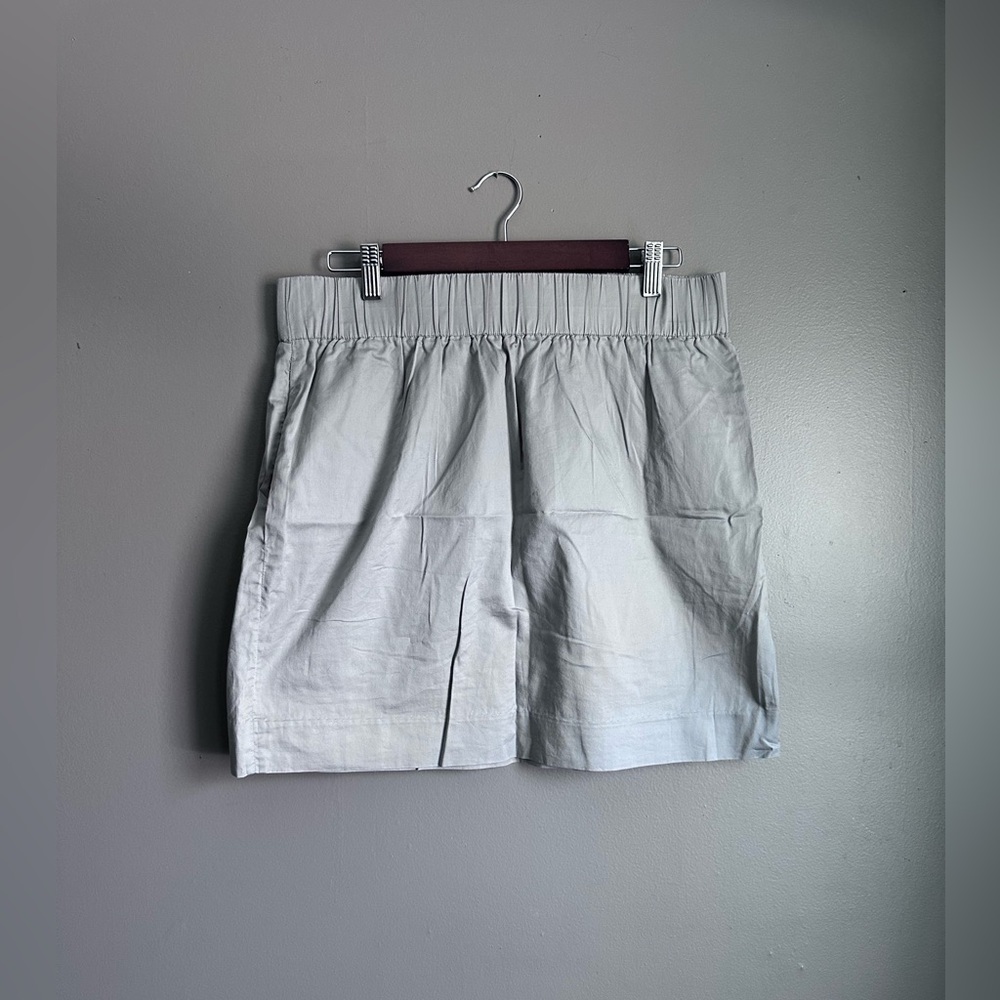 J. Crew Cotton Mini Skirt Size 8 J.Crew Pull-on Lightweight Muted Gray Skirt